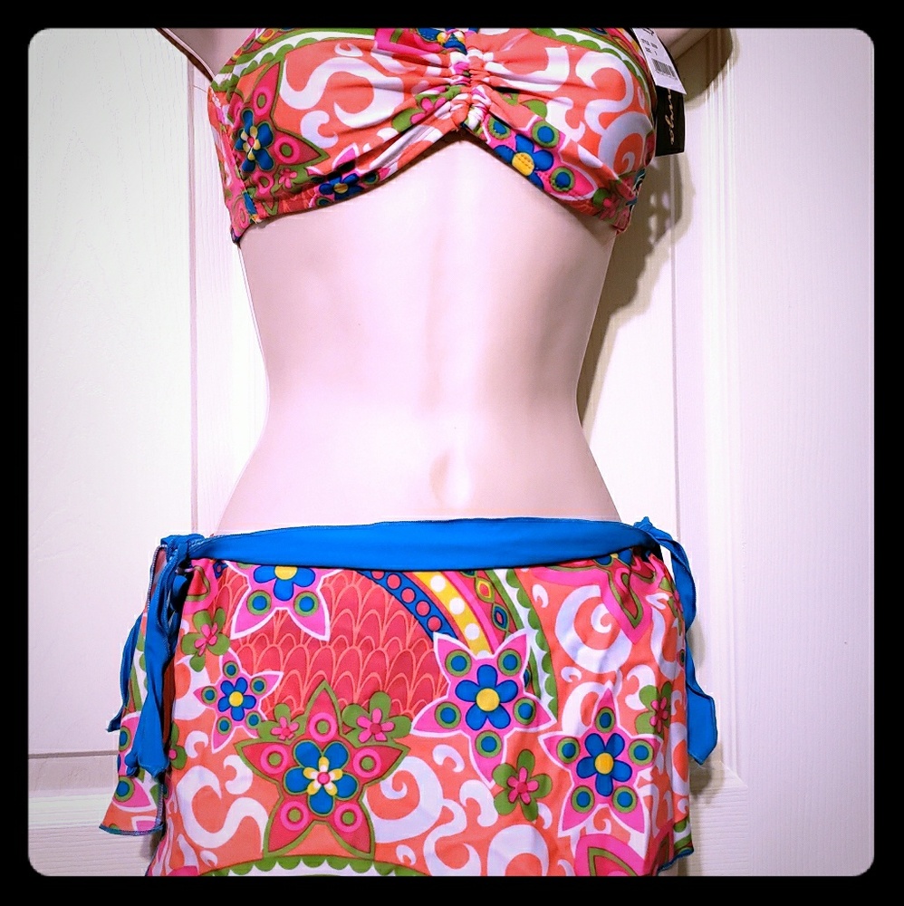 3 piece Thong Bikini with wrap size Small